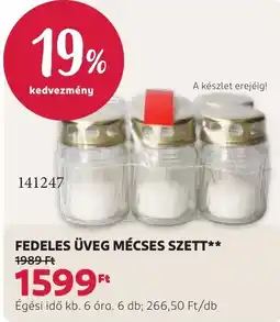 Rossmann Fedeles üveg mécses szett ajánlat