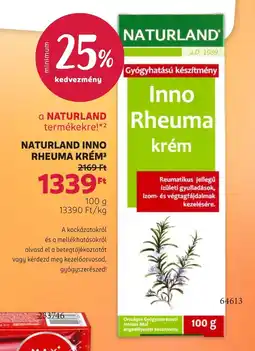 Rossmann Naturland inno rheuma krém ajánlat