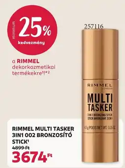 Rossmann Rimmel multi tasker 3in1 bronzosító stick ajánlat