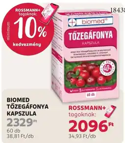 Rossmann Biomed tőzegáfonya kapszula ajánlat