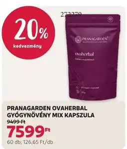 Rossmann Pranagarden ova herbal gyógynövény mix kapszula ajánlat