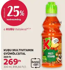 Rossmann Kubu multivitamin gyümölcslé ajánlat