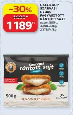 Auchan GALLICOOP SZARVASI GYORSFAGYASZTOTT RÁNTOTT SAJT ajánlat