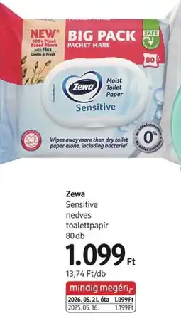 DM Zewa sensitive nedves toalettpapír ajánlat