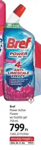 DM Bref power active Flower wc-tisztító gél ajánlat