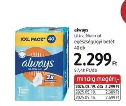 DM always ultra normal egészségügyi betét ajánlat
