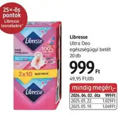 DM Libresse ultra deo egészségügyi betét ajánlat