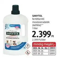 DM Sanytol fertőtlenítő mosószeradalek ajánlat