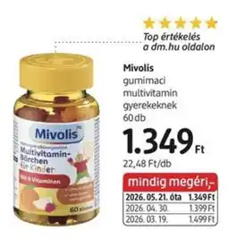 DM Mivolis gumimaci multivitamin gyerekeknek ajánlat