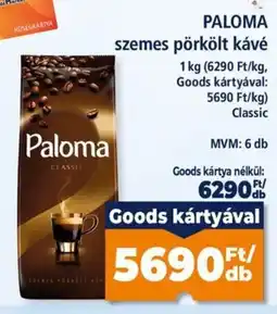Goods Market Paloma szemes pörkolt kave ajánlat