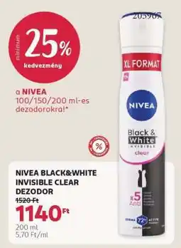 Rossmann NIVEA BLACK&WHITE INVISIBLE CLEAR DEZODOR ajánlat