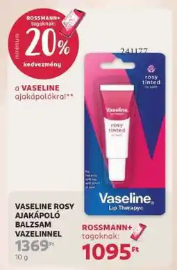 Rossmann VASELINE ROSY AJAKÁPOLÓ BALZSAM VAZELINNEL ajánlat