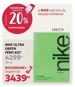Rossmann NIKE ULTRA GREEN FÉRFI EDT ajánlat