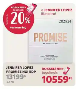 Rossmann JENNIFER LOPEZ PROMISE NŐI EDP ajánlat