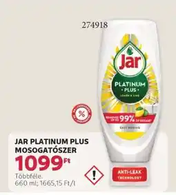 Rossmann Jar Platinum Plus mosogatószer ajánlat