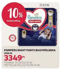 Rossmann PAMPERS NIGHT PANTS BUGYIPELENKA ajánlat