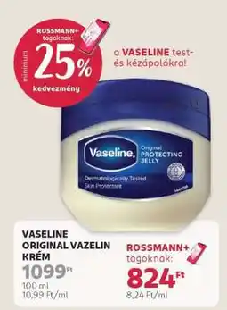 Rossmann VASELINE ORIGINAL VAZELIN KRÉM ajánlat