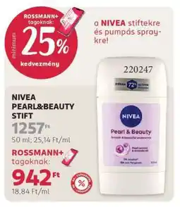 Rossmann NIVEA PEARL&BEAUTY STIFT ajánlat
