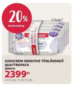 Rossmann SUDOCREM SENSITIVE TÖRLŐKENDŐ QUATTROPACK ajánlat
