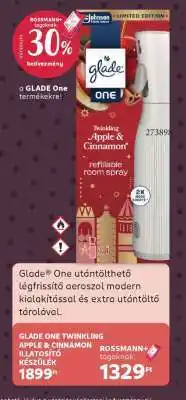 Rossmann GLADE ONE TWINKLING APPLE & CINNAMON ILLATOSÍTÓ KÉSZÜLÉK ajánlat