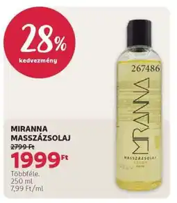 Rossmann MIRANNA MASSZÁZSOLAJ ajánlat