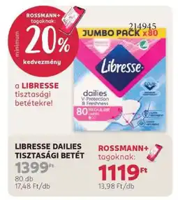 Rossmann Libresse Dailies tisztasági betét ajánlat