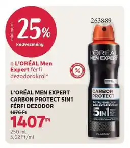 Rossmann L'ORÉAL MEN EXPERT CARBON PROTECT 5IN1 FÉRFI DEZODOR ajánlat