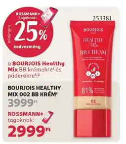 Rossmann BOURJOIS HEALTHY MIX 002 BB KRÉM ajánlat