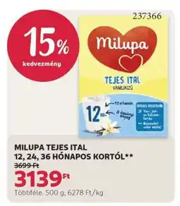 Rossmann Milupa tejes ital ajánlat