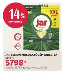 Rossmann JAR LEMON MOSOGATÓGÉP TABLETTA ajánlat