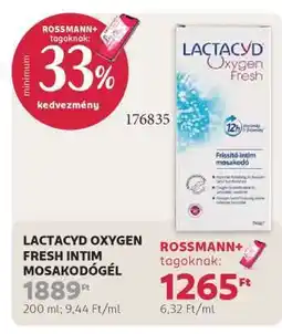 Rossmann LACTACYD OXYGEN FRESH INTIM MOSAKODÓGÉL ajánlat