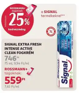 Rossmann SIGNAL EXTRA FRESH INTENSE ACTIVE CLEAN FOGKRÉM ajánlat