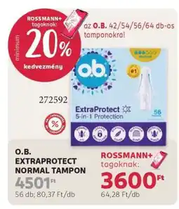 Rossmann o.b. ExtraProtect Normal tampon ajánlat