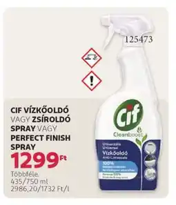 Rossmann CIF VÍZKŐOLDÓ VAGY ZSÍROLDÓ SPRAY VAGY PERFECT FINISH SPRAY ajánlat