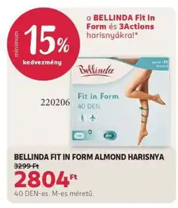 Rossmann BELLINDA FIT IN FORM ALMOND HARISNYA ajánlat