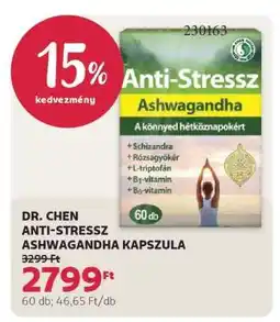 Rossmann DR. CHEN ANTI-STRESSZ ASHWAGANDHA KAPSZULA ajánlat