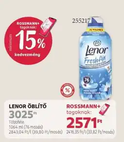 Rossmann LENOR Öblítő ajánlat