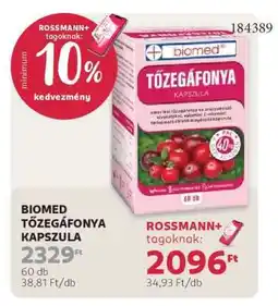 Rossmann BIOMED TŐZEGÁFONYA KAPSZULA ajánlat