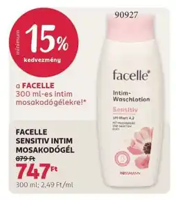 Rossmann FACELLE SENSITIV INTIM MOSAKODÓGÉL ajánlat