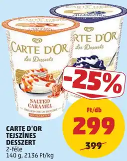 PENNY Carte d'or tejszínes dezzsert ajánlat