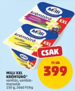 PENNY Milli xxl krémtúró ajánlat