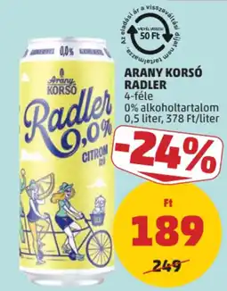 PENNY Arany Korsó Radler ajánlat
