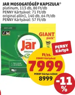 PENNY Jar mosogatógép kapszula ajánlat
