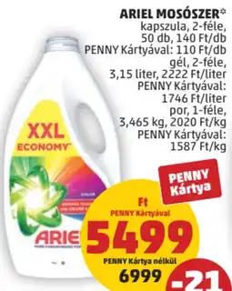 PENNY Ariel mosószer ajánlat
