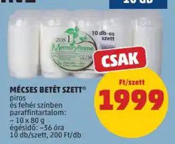 PENNY Memoryflame mécses betét szett ajánlat