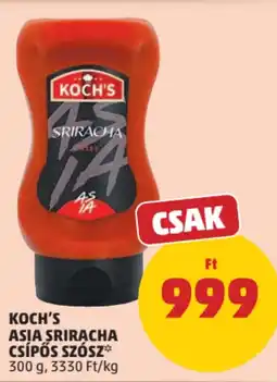 PENNY Koch's asia sriracha csípős szósz ajánlat
