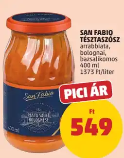 PENNY San Fabio tésztaszosz arrabbiata, bolognai, bazsalikomos ajánlat