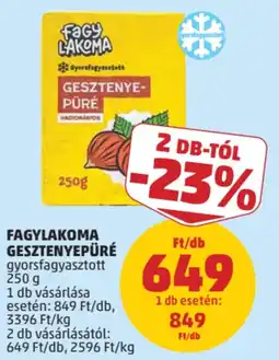 PENNY Fagylakoma gesztenyepüré ajánlat