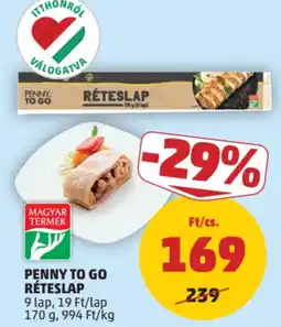 PENNY Penny to go réteslap ajánlat