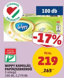 PENNY Wippy kamillás papírzsebkendő ajánlat